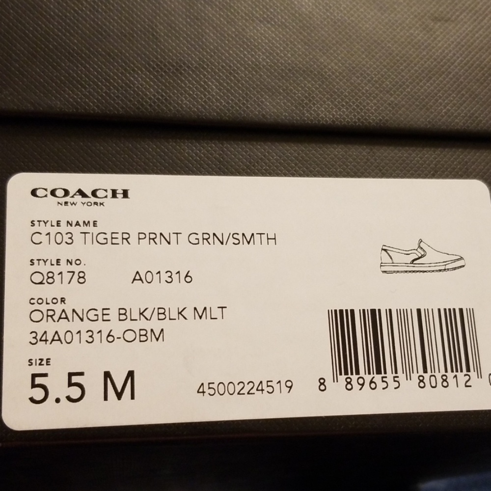 Coach C103 Tiger Print leather sneakers - Picture 8 of 8